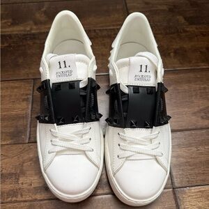 Valentino Rockstud Untitled Sneaker In Calfskin Leather With Tonal Studs